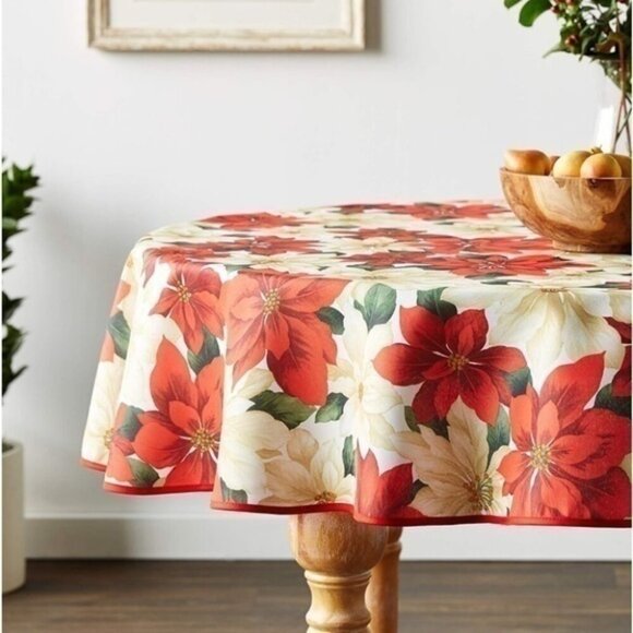 60” Round Vintage Euro Seasonal Floral Tablecloth - Picture 1 of 3
